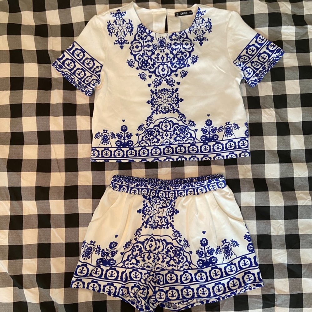 Crop Top and Matching Short Set